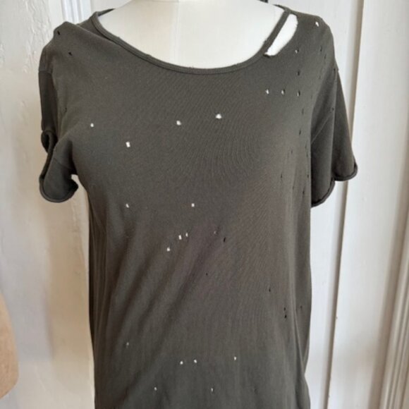RtA Women's Crewneck Short Sleeve Distressed Gray T-Shirt Size S - Picture 1 of 8